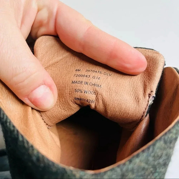 Frye Women’s Ivy Olive Wool Lace Up High Top - Picture 9 of 10